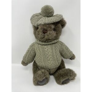 Vintage‎ Gund  1982 Golf Teddy Bear Golf Hat Sweater Leather Paws Jointed